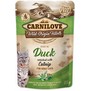 CARNILOVE Cat Pouch Duck Enriched & Catnip - s masem z kachny pro podporu optimln kondice, 85g