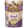 CARNILOVE Cat Pouch Quail & Dandelion sterilized - s masem z kepelky pro ochranu srdce kastrovanch koek, 85g