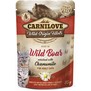 CARNILOVE Cat Pouch Wild Boar & Chamomile - s masem z divoka pro podporu rozvoje svaloviny, 85g