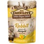 CARNILOVE Cat Pouch Kitten Rabbit Enriched&Marigold - s masem z krlka pro podporu zdravho trven koat, 85g