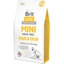 BRIT CARE Dog Mini Grain Free Hair&Skin – pro psy malých dlouhosrst. plemen, s lososem, bez obilí, 2kg