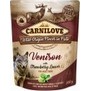 CARNILOVE Dog Pouch Paté Venison & Strawberry - s masem ze zvěřiny pro podporu rozvoje svaloviny, 300g