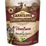 CARNILOVE Dog Pouch Pat Venison & Strawberry - s masem ze zviny pro podporu rozvoje svaloviny, 300g